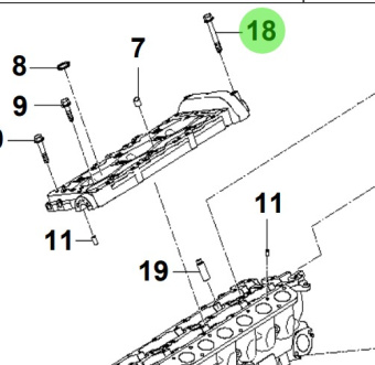 Bukh 22127-3A000 - Camshaft Cap Bolt for S270J Cylinder Head