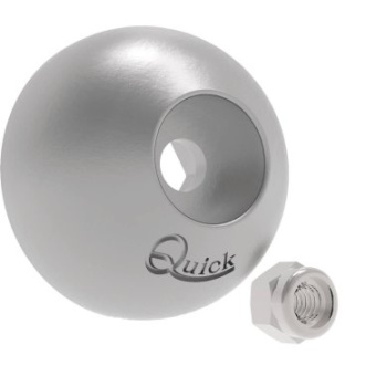 Quick Aluminum Anode + Nut For Bow Thruster BTQ 110 And 125