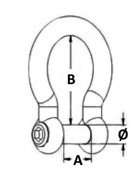 Osculati 01.081.12 - Anchor Bow Shackle AISI 316 12 mm
