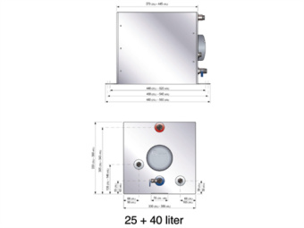 Quick BX Boiler 25 Liter 220V/800W Stainless Steel / Square