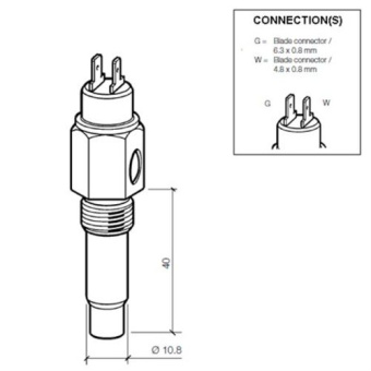 VDO 323-803-001-023D - Coolant Temperature Sender 120°C - M14