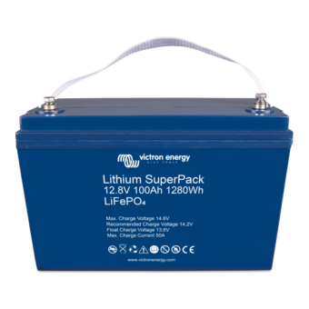 Victron Energy BAT512110710 - Lithium SuperPack 12.8V/100Ah LiFePO4 Battery (M8) 