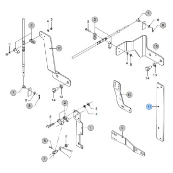 Vetus STM8805 - Support Pull-Push Cable HSW250A