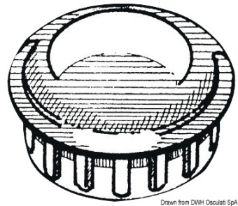Osculati Chromed ABS Tube End Cap for Ø22–25 mm Tubes
