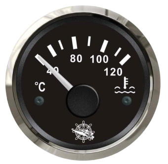 Osculati 27.321.08 - Water temperature gauge 40/120° black/glossy