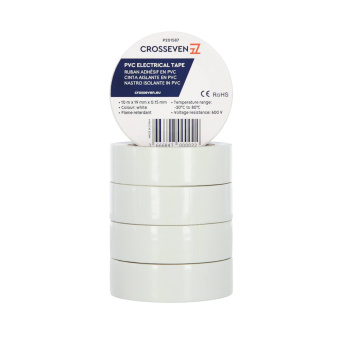 Plastimo P201587 - PVC Electrical Tape - 600V - White (5 pcs)