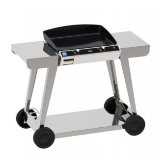 Eno 53148385 - 2 Burner Gas Plancha In A SS Cart