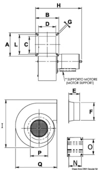 Osculati 16.102.08 - Centrifugal Blower 24 V 120 W 6 A RD