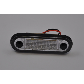 Hella Marine 2XT 959 510-001 - LED Oblong Courtesy Lamp Narrow Rim Clear Lens 12v Amber
