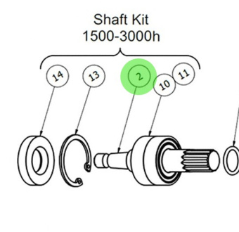 Johnson Pump 01-46896 - Shaft Spare Part for F5B-9 Pump