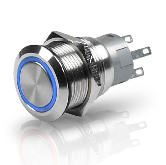 Hella Marine 8HG 958 455-211 - Stainless Steel LED Switches, 12V, Blue - Momentary