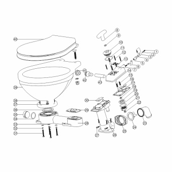 Nuova Rade 11535 - Assembled Spare Pump for Manual Toilet LT-0 and LT-1