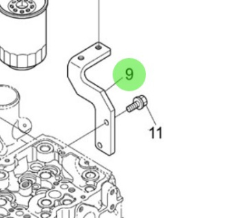 Nanni Diesel 970314937 - Fuel Filter Support for N4 Series Engines