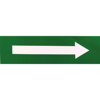 Marine Emergency Escape Route Direction Arrow Sticker, Soft PVC, Green & White