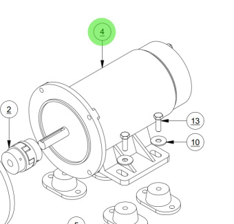Parker 15093110CF 1/3 HP 12VDC Motor