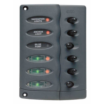 BEP Marine CSP6 - Contour Switch Panel, Waterproof 6 Way