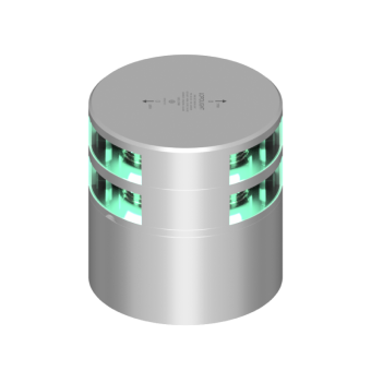 Lopolight 201-015ST-180-CD - Navigation Light 2NM 180° Green, Double, Silver W/Conn & Alu-Base CD