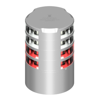 Lopolight 301-114ST+112ST - Navigation Light 3NM Double 360° Red + Double 360° White, Horizontal Mount