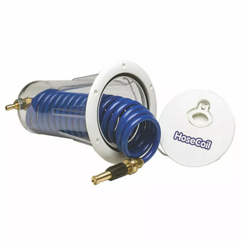 Jabsco 31910-1115 - Flush Mount Hose Coil Washdown System & 15' Self Coiling Hose