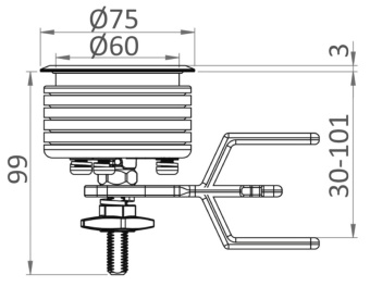 Osculati 38.161.43 - Kit N. 4 Eclipse MK2 Flush Latch 75 mm