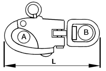 Osculati 09.846.02 - Double-Joint Snap-Shackle For Spi AISI 316 105 mm