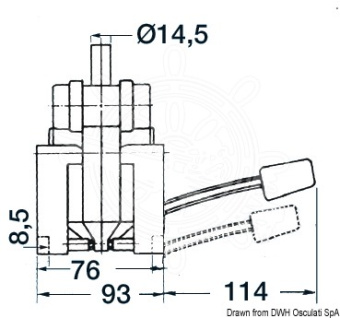 Osculati 15.253.00 - Sink double-acting foot pump