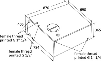 Osculati 52.195.22 - Rigid Tank For Drinkable Water 240