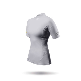 Plastimo 70873 - Eco Spandex Short Sleeve Top For Women Platinum Size M