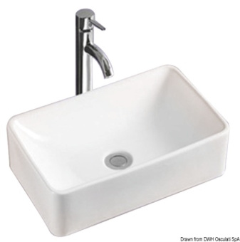 Osculati 50.189.11 - White Ceramic Vessel Sink 400x300x130 mm