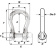 Wichard 1445 - Captive Pin Bow Shackle 10 mm
