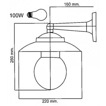 Foresti & Suardi Wall Lamp Max 100W