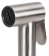 Osculati New Edge Stainless Steel Door Boat Shower with Tiger Stainless Steel Shower Head 88x95 mm with White Nylon Hose 4 meter - 15.164.91