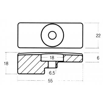 E. Polipodio Aluminium Small Plate For DF Engine 60/140 HP