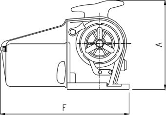 Lofrans Windlass Horizontal, Model 'Tigres', 12mm, Iso/Din766, 12v, 1500w, With Drum