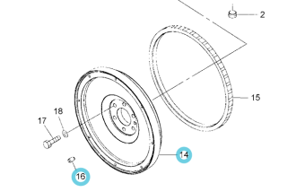 Northern Lights 6251-31-1630 - Flywheel Assy SAE #14 