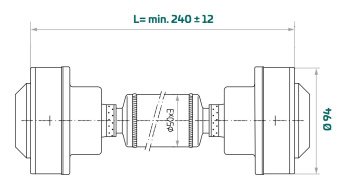 Aquadrive CVB10.10 – Moduline B10 Anti-Vibration CV Shaft System