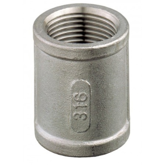 Guidi Stainless Steel Equal Socket F BSP, Female Thread Pipe Coupling