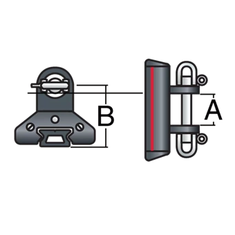 Harken 1645 - Spinnaker Boom Car MR Forespar Toggle