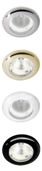 Hella Marine 2JA 343 980-242 - White LED Spot Lamp White White Ambient Ring, Gold Plated Stainless Steel Rim