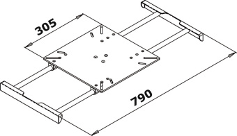 Osculati 48.724.02 - Slides for Tip-Top Tables Extension Kit of Second Side