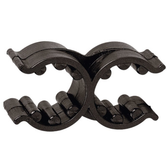 Nuova Rade 45217 - Plastic Support Clip Double Adjustable Black Ø18/25mm