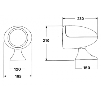 Matromarine Electro-Controlled Projector 12V