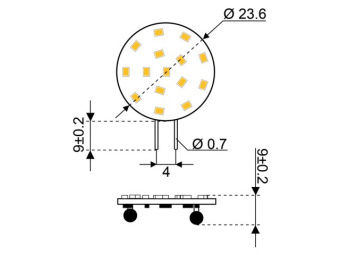 Talamex Super LED 15 10-30V G4-Side 2700K