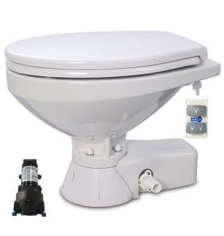 Jabsco 37245-4094 - Quiet Flush Electric Toilet Sea Or River Water Flush Models, Regular Bowl Size, 24 Volt Dc