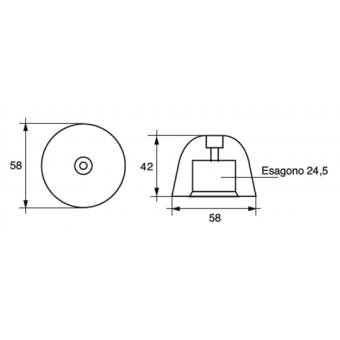 Tecnoseal Zinc Vetus Bow Thruster Ogive