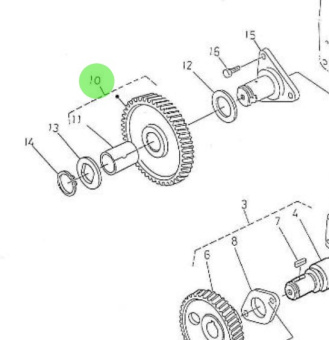 Nanni Diesel 970307321 - Idler Gear Assembly for Camshaft Drive
