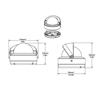 Ritchie Explorer S-53 Compass Surface Mount - Grey