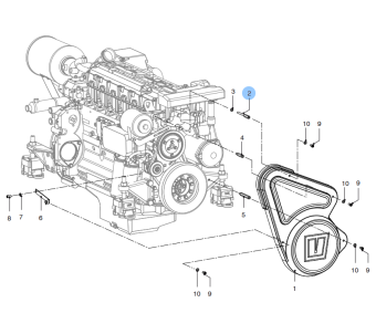 Vetus 08-01000 - Spacer l=44 DT(A)44/66