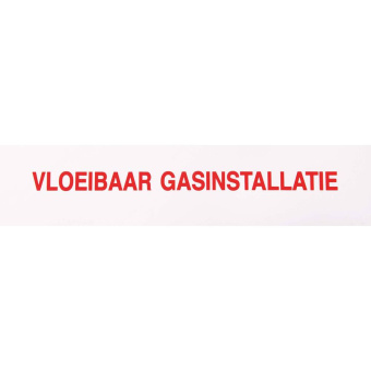 Marine Liquefied Gas Installation Identification Sticker, Dutch, Soft PVC, 170×40 mm