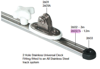 Makefast 2602/4 - Bimini Rail SS 1.20m